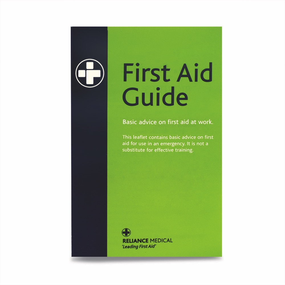 First Aid Guidance Leaflet, for First Aid Kits, 8cmW x 13cmH Folded, 50 Single Unit