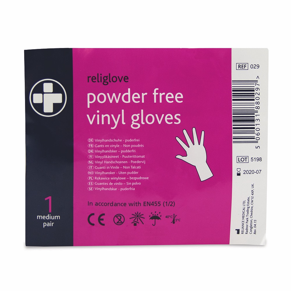 Vinyl Powder-Free, Medium , Medium, 250 Single Pair