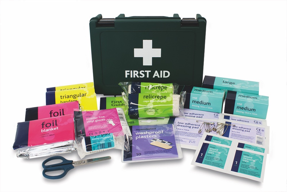 PE First Aid Kit  in Green Durham Box