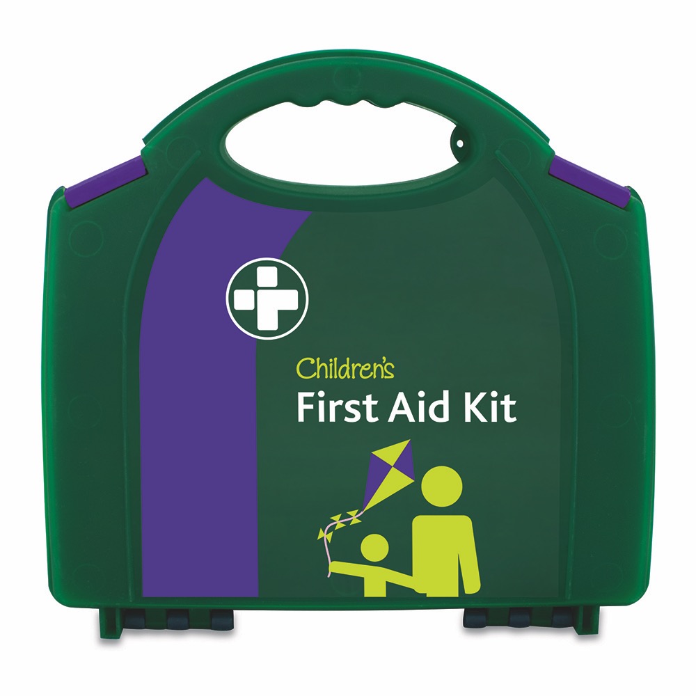 Child Care First Aid Kit in Green/Purple Integral Aura Box