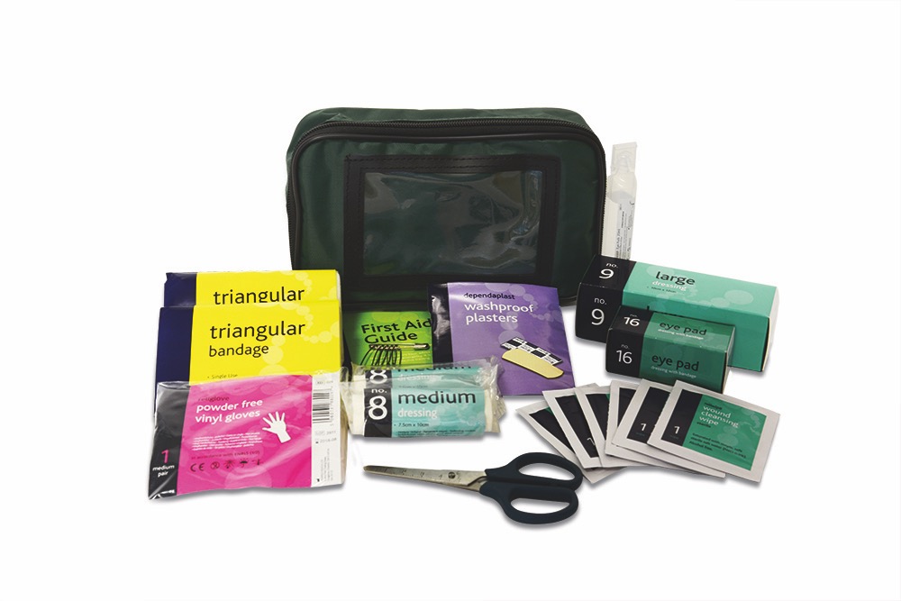 Zipper Kit with Transparent Window in Green Pouch 