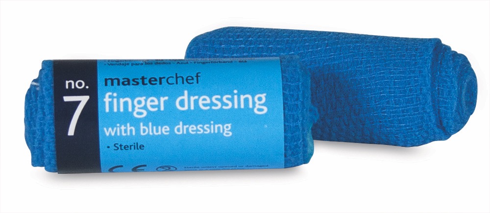 Finger Dressing - Blue, with bandage, No.7, 10 x  Single Unit