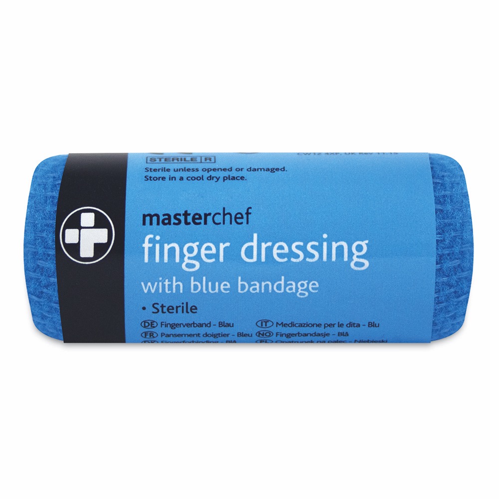 Finger Dressing - Blue, with bandage, No.7, 10 x  Single Unit