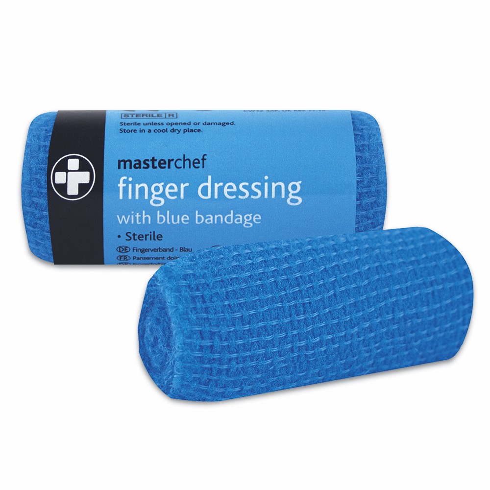 Finger Dressing - Blue, with bandage, No.7, 10 x  Single Unit