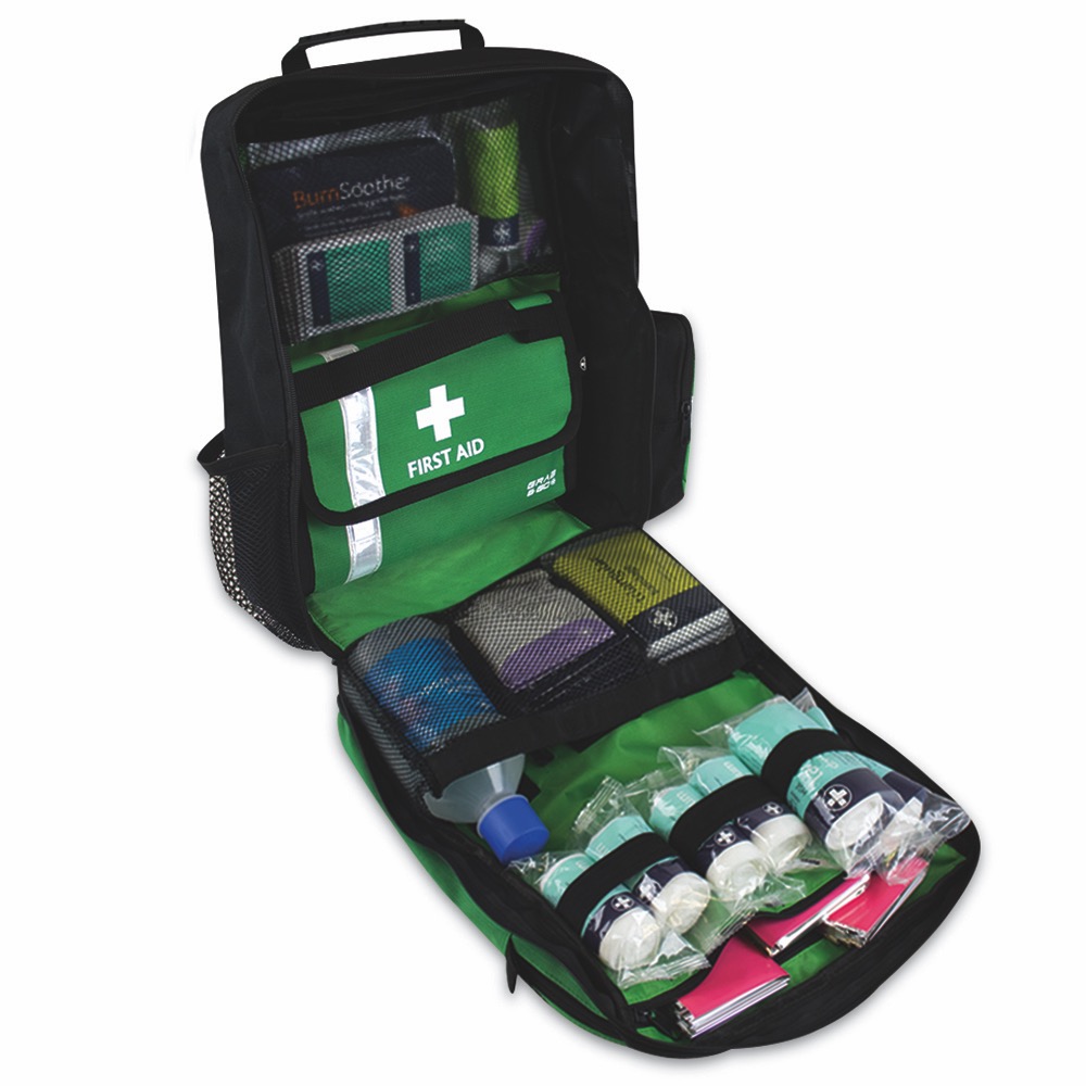 Site First Response Kit in Green Rucksack