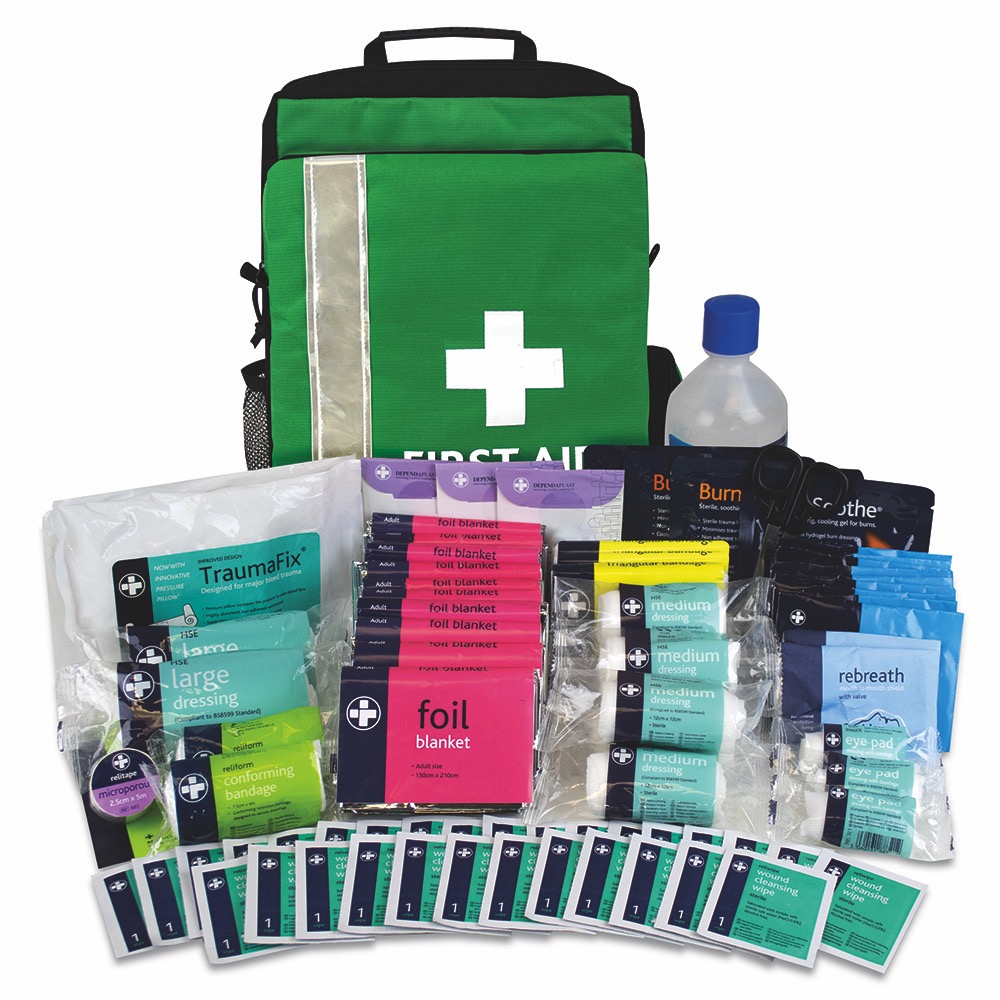 Site First Response Kit in Green Rucksack