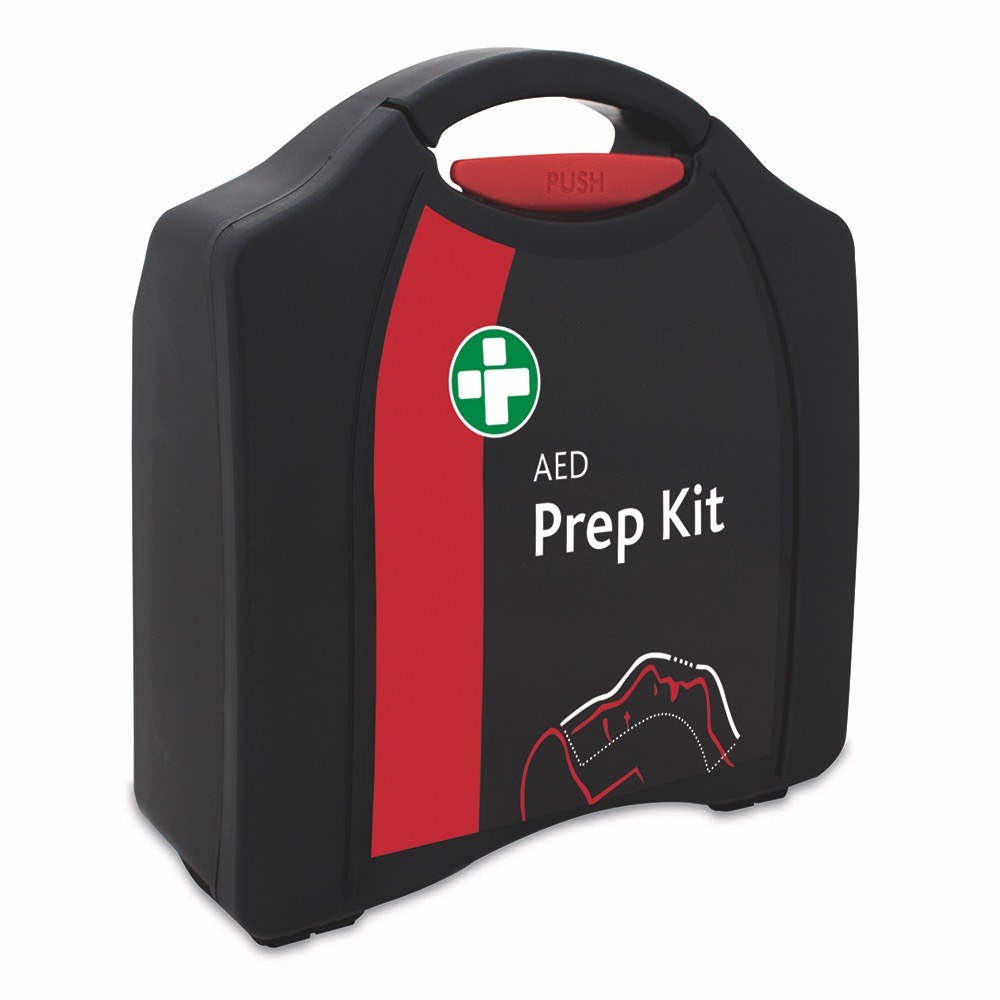 AED Prep Kit, in Large Black/Red Compact Aura, 20.5cmH x 20cmW x 6.5cmD, 1 x  Single Unit