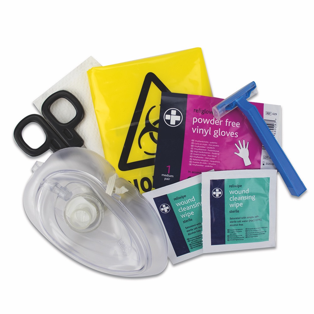 AED Prep Kit, in Black Soft Pouch, 15.6cmH x 10.8cmW x 5.4cmD, 1 x  Single Unit