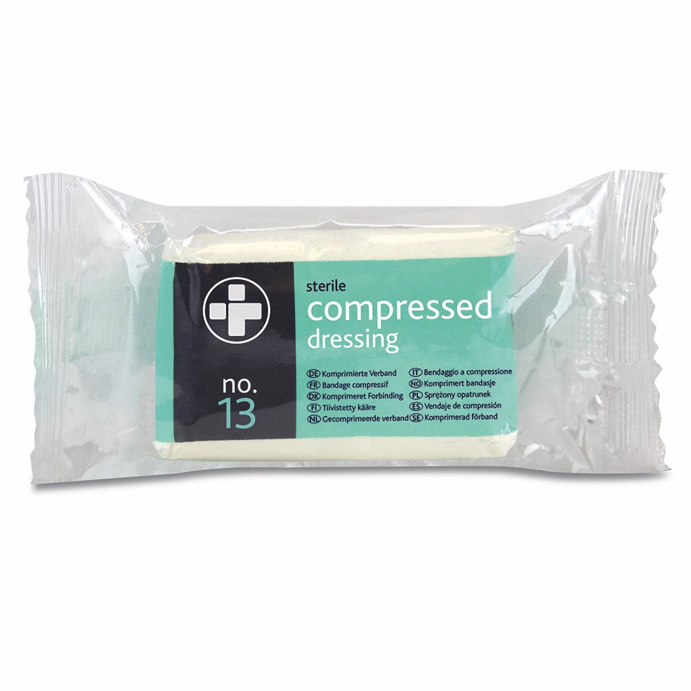 Compressed Dressing, Sterile, No.13, 10 x  Single Unit