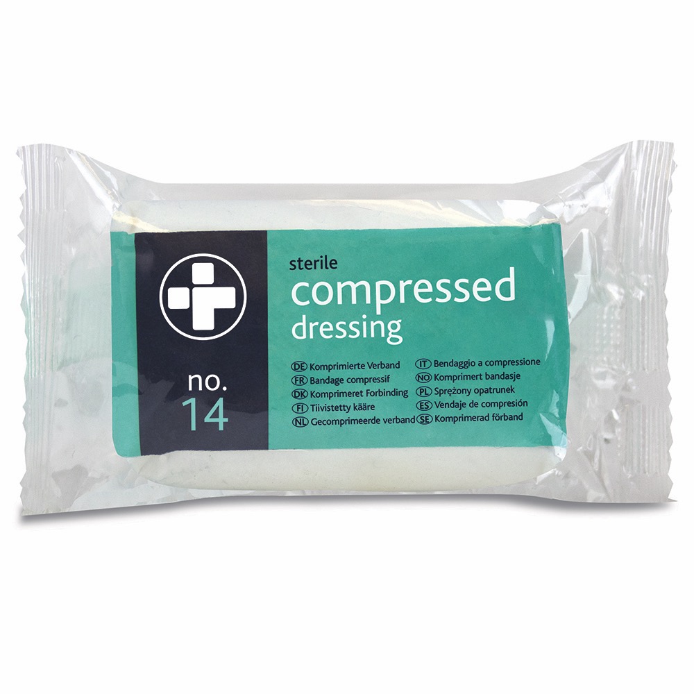 Compressed Dressing, Sterile, No.14, 10 x  Single Unit