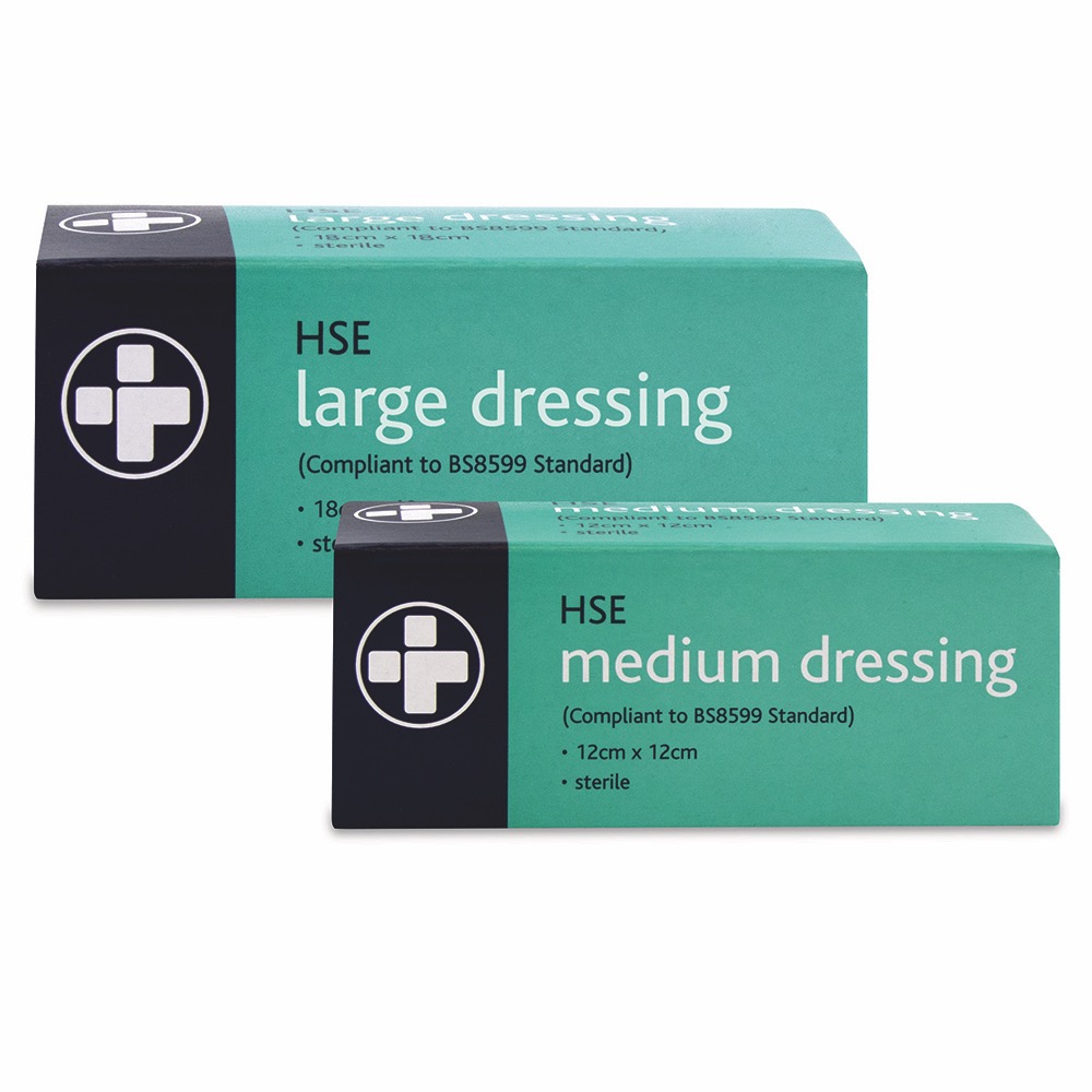 HSE Dressing, Boxed, Medium 12cm x 12cm, 10 x  Single Unit