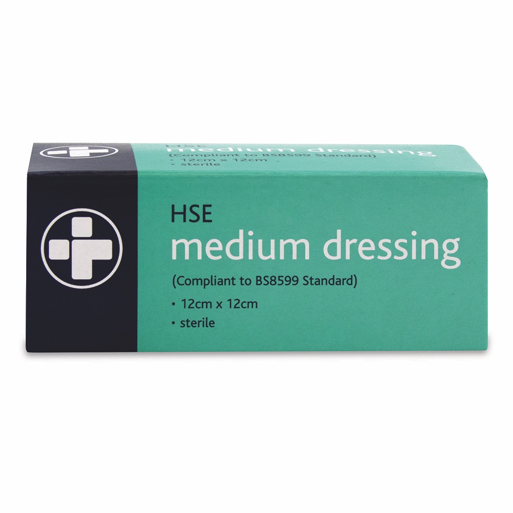 HSE Dressing, Boxed, Medium 12cm x 12cm, 10 x  Single Unit