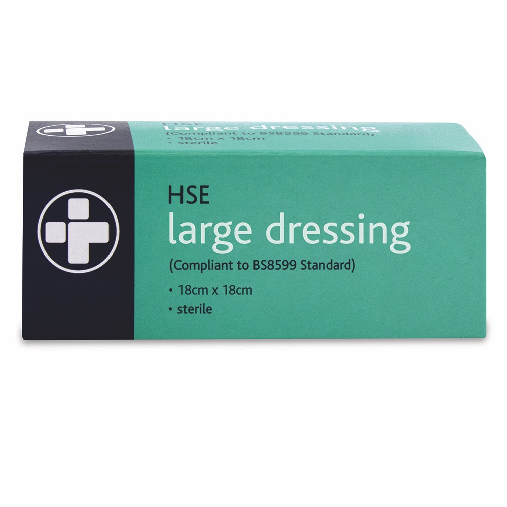 HSE Dressing, Boxed, Large 18cm x 18cm, 10 x  Single Unit