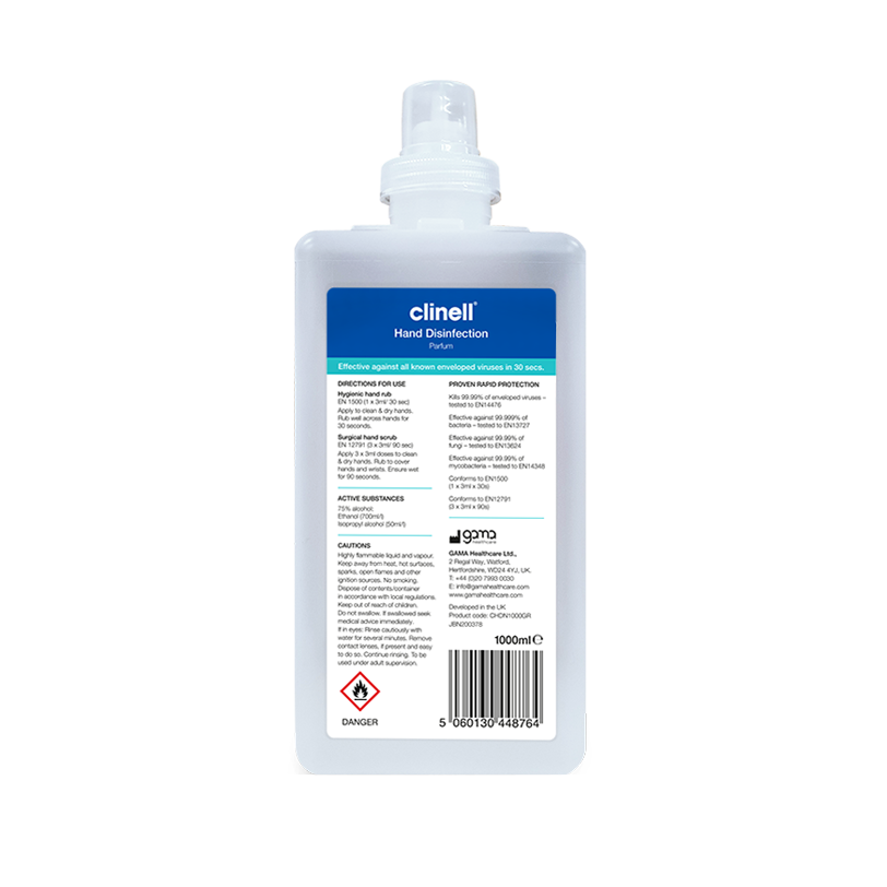 Clinell Fragranced Hand Disinfectant 1000ml Cartridge