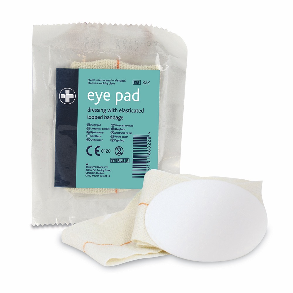 Eye Pad Dressing with Elasticated Loop, with Elasticated Loop , -, 10 x  Single Unit