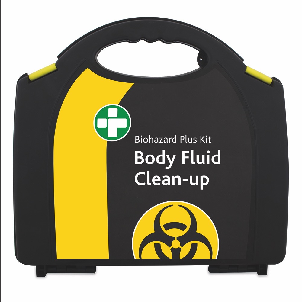 2 Application Body Fluid Clean-up Plus Kit in Small Black/Yellow Integral Aura Box