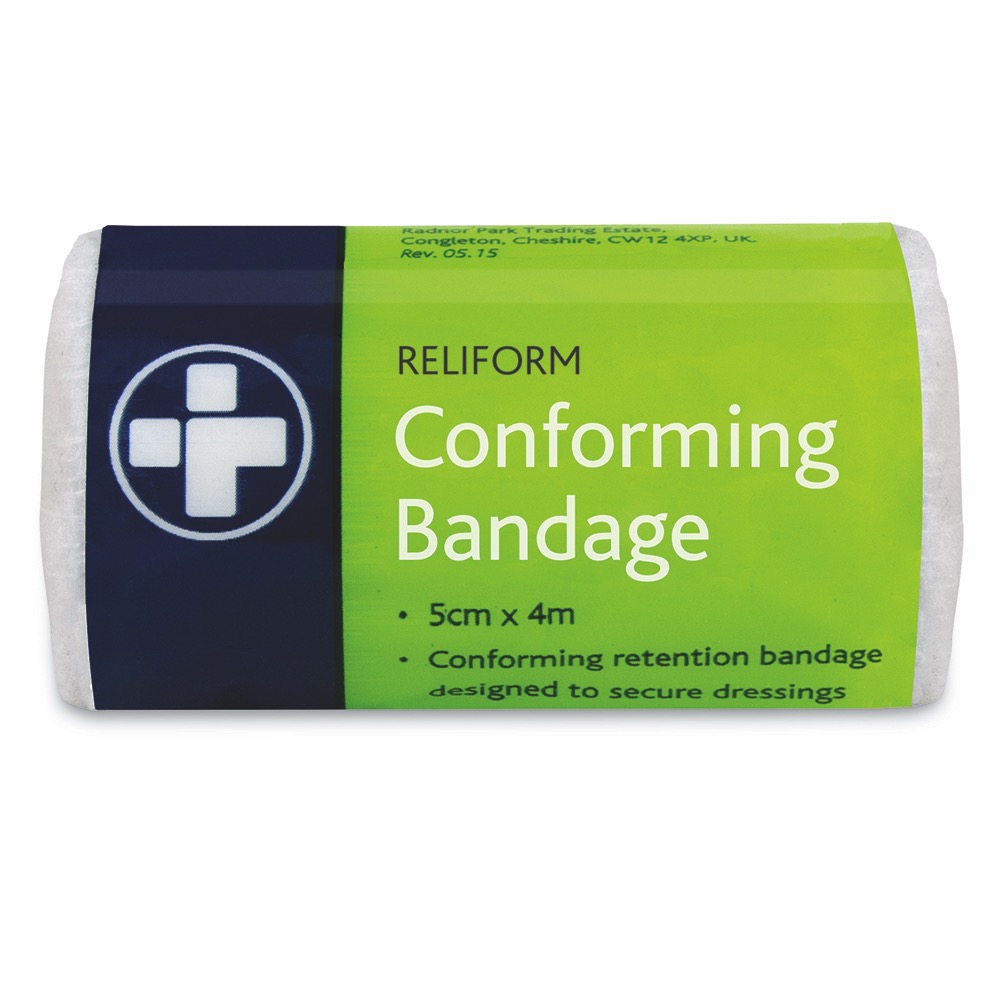 Reliform Conforming Bandage , White, 5cm x 4m, 10 x  Single Unit