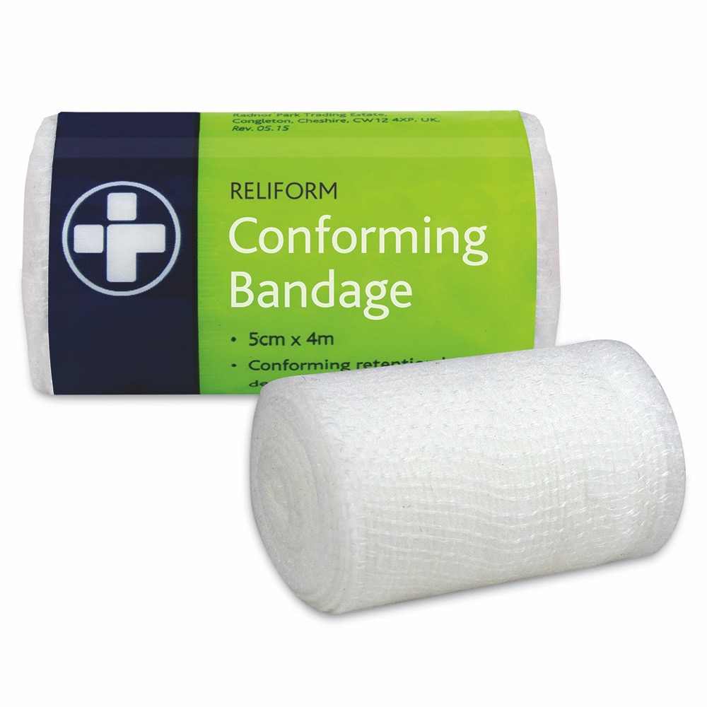 Reliform Conforming Bandage , White, 5cm x 4m, 10 x  Single Unit