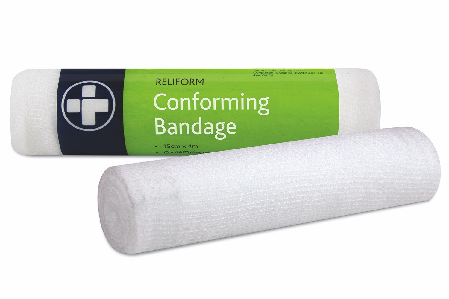 Reliform Conforming Bandage , White, 15cm x 4m, 10 x  Single Unit