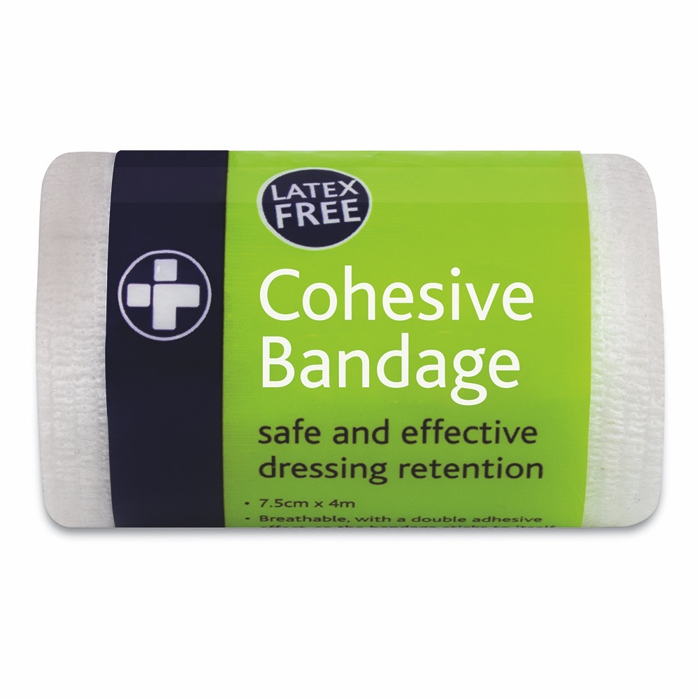 Cohesive Bandage - Latex-free, White , 5cm x 4m, 10 x  Single Unit