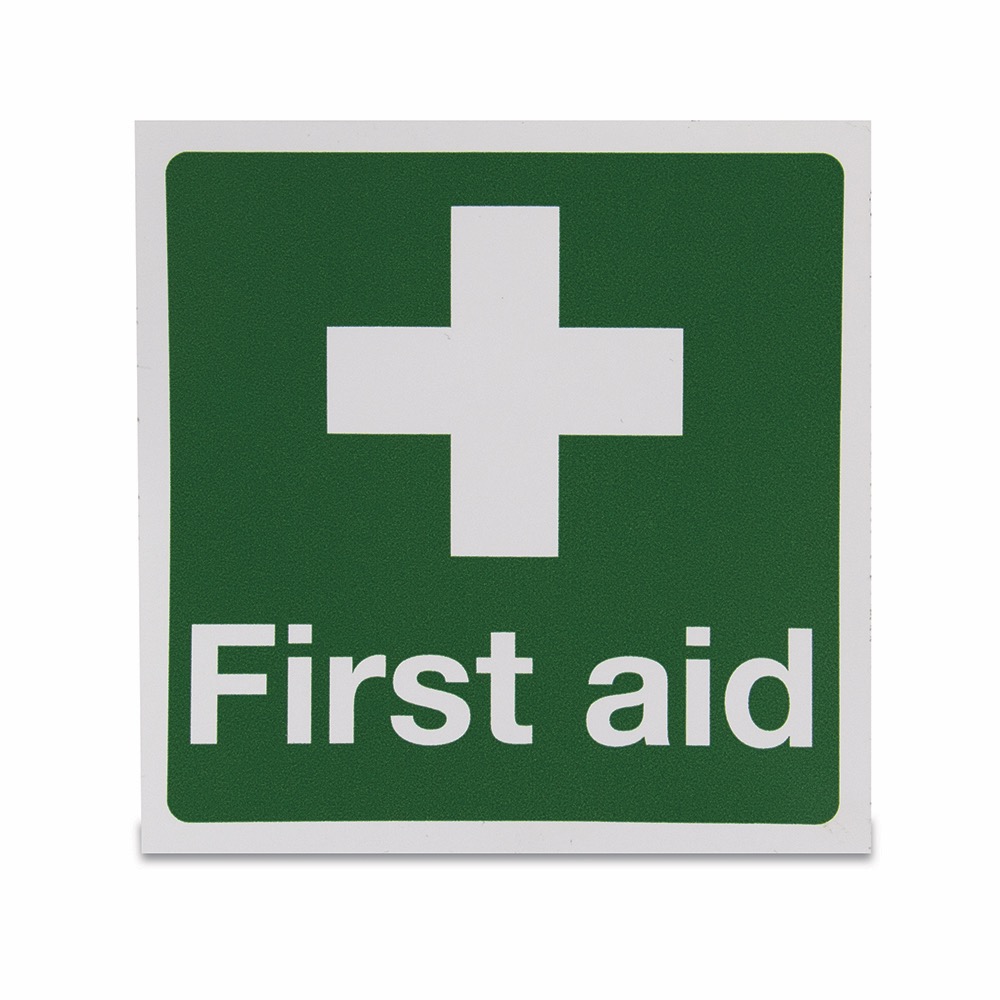 White cross - first aid, Vinyl, 150 x 150mm, 1 x  Single Unit