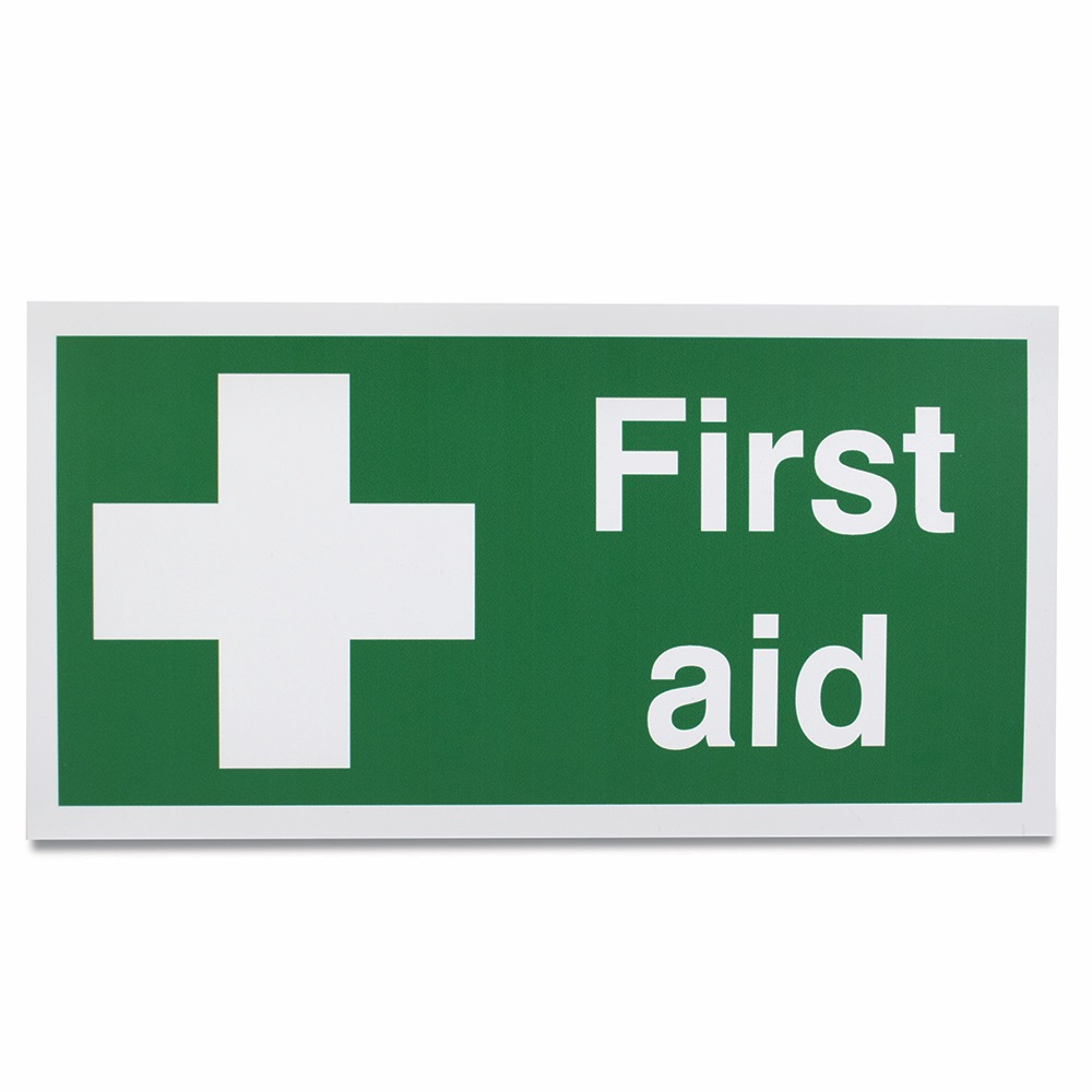 White cross and first aid, Vinyl, 150 x 300mm, 1 x  Single Unit