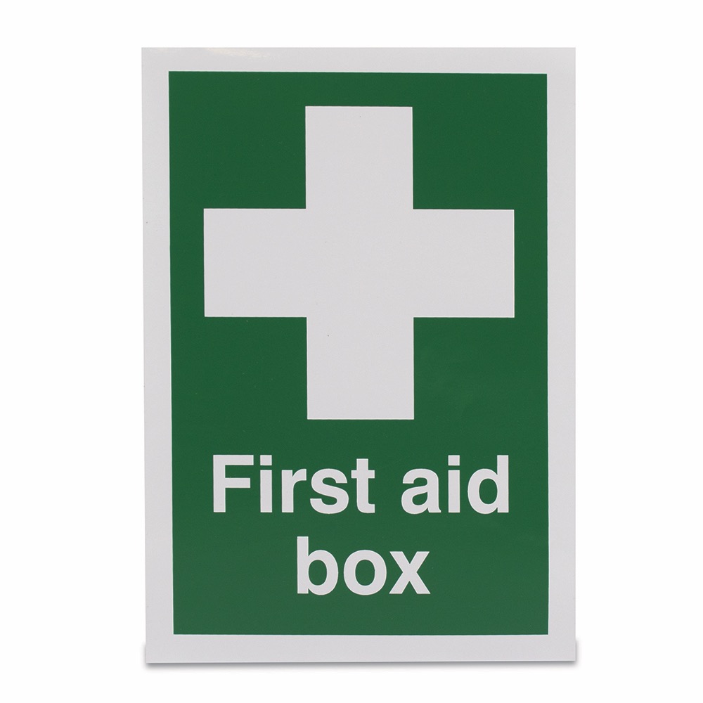 White cross - First aid box, Vinyl, 210 x 148mm, 1 x  Single Unit