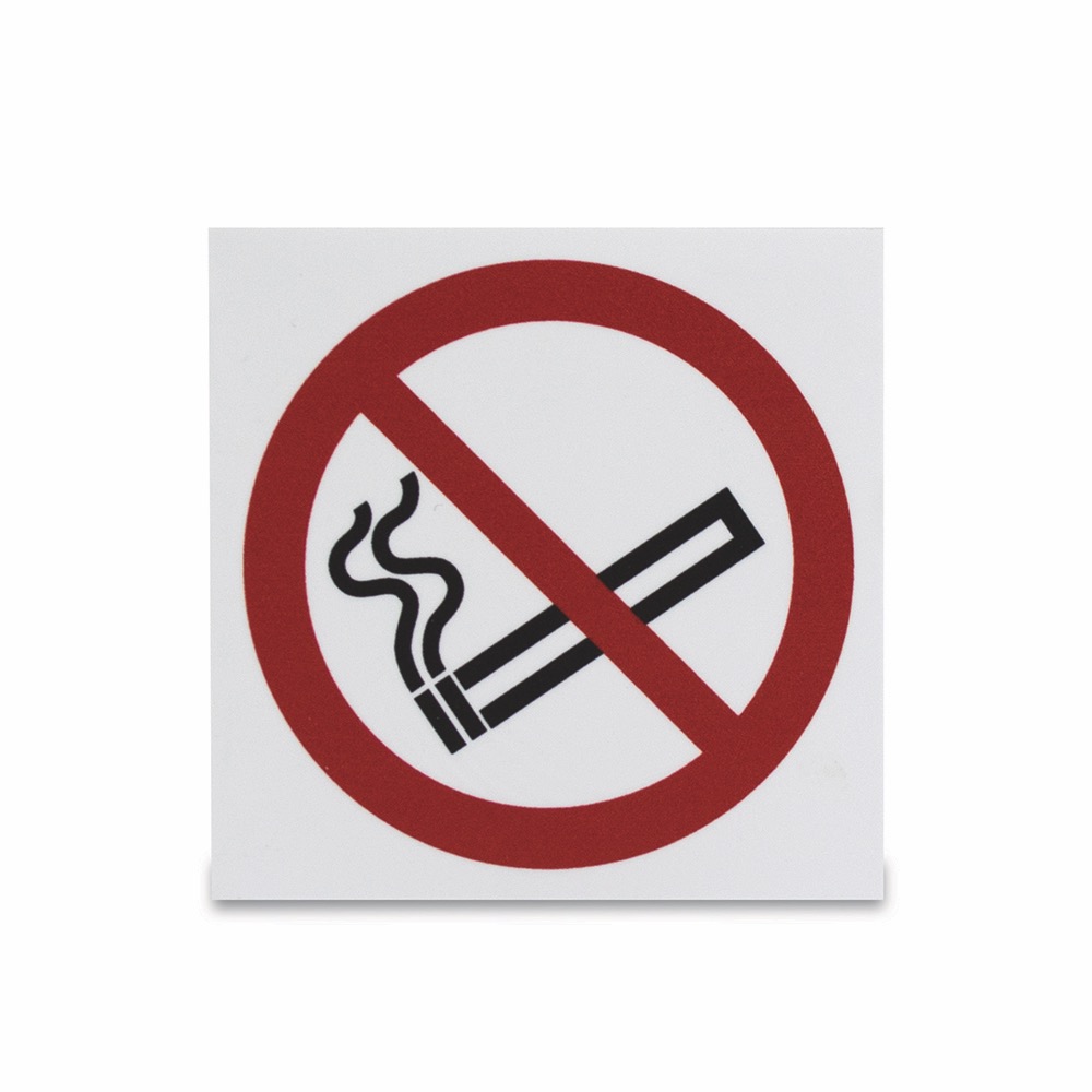 No smoking,  symbol only, Rigid, 100 x 100mm, 1 x  Single Unit