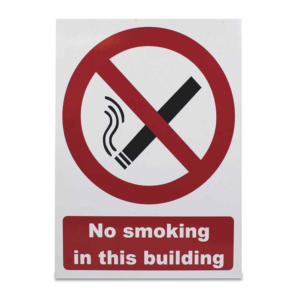 No smoking in this building  , Vinyl, 400 x 300mm, 1 x  Single Unit