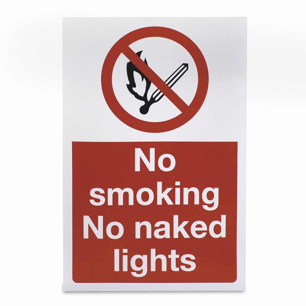 No smoking No naked lights, Vinyl, 297 x 210mm, 1 x  Single Unit