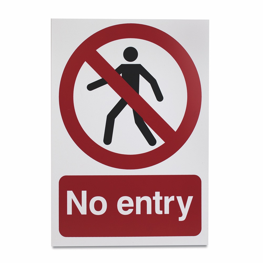 No entry  , Vinyl, 297 x 210mm, 1 x  Single Unit