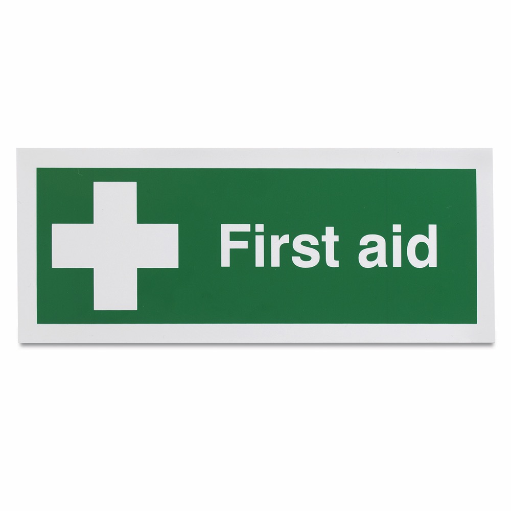 White cross - First aid, Rigid, 100 x 250mm, 1 x  Single Unit