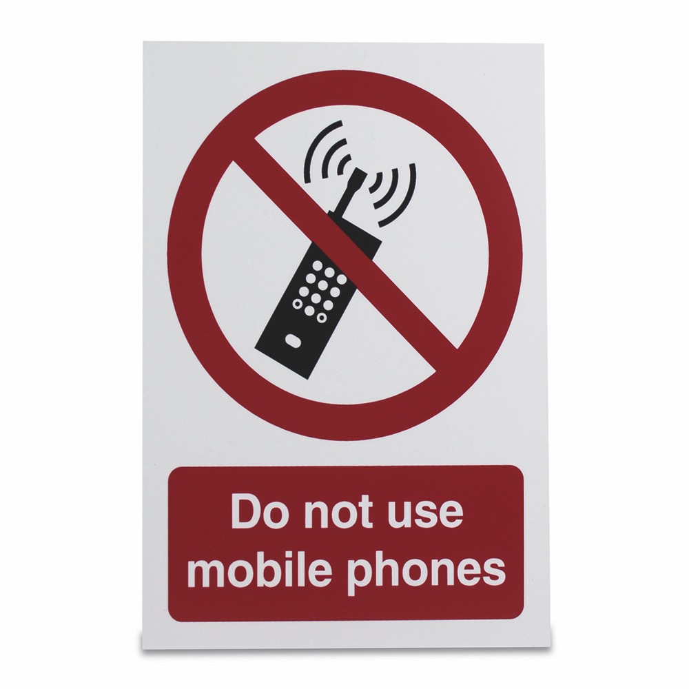 Do not use mobile phones  , Rigid, 200 x 150mm, 1 x  Single Unit