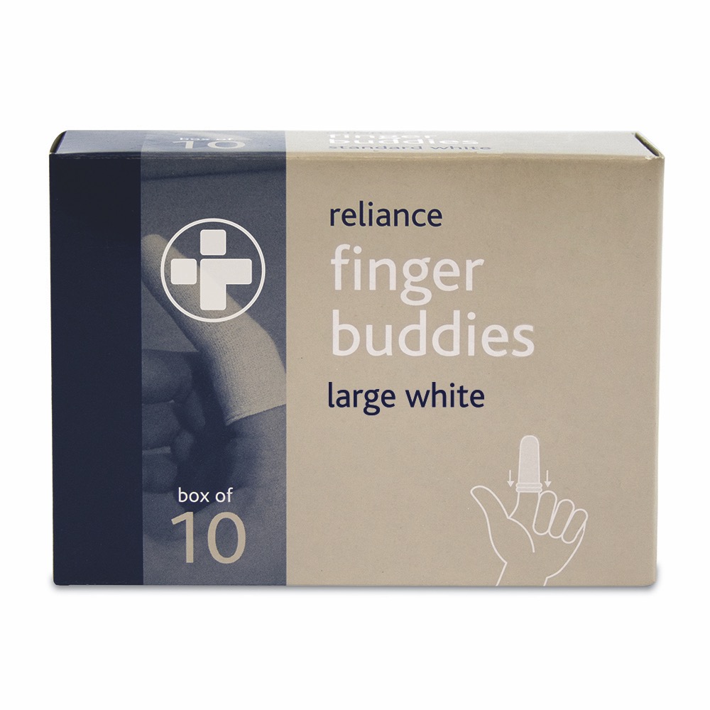 Finger Buddies , White , Large , 1 x  Single Unit