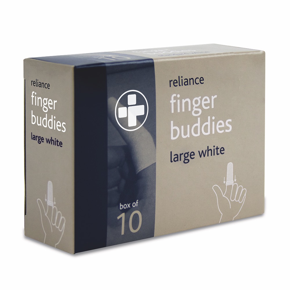 Finger Buddies , White , Large , 1 x  Single Unit