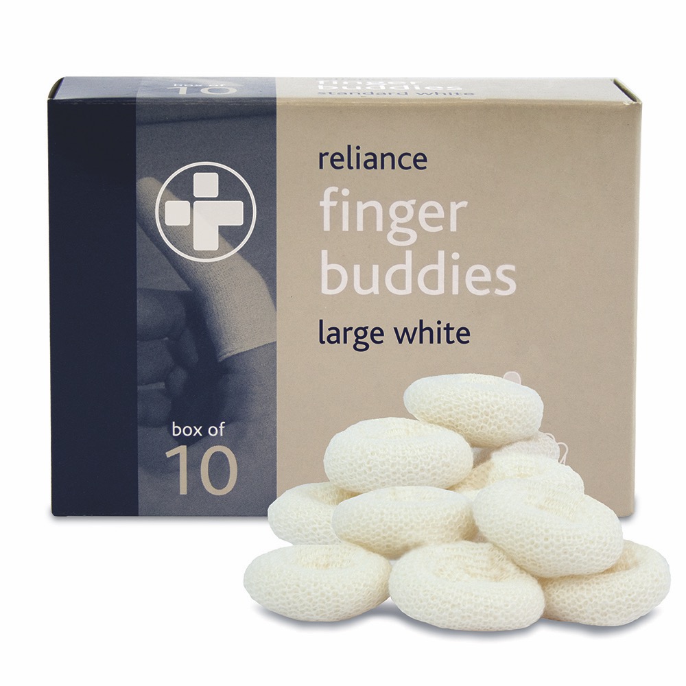 Finger Buddies , White , Large , 1 x  Single Unit