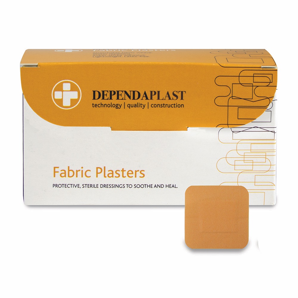 Dependaplast Advanced Fabric Plasters, Sterile, 4cm x 4cm , 10 x  Box of 100