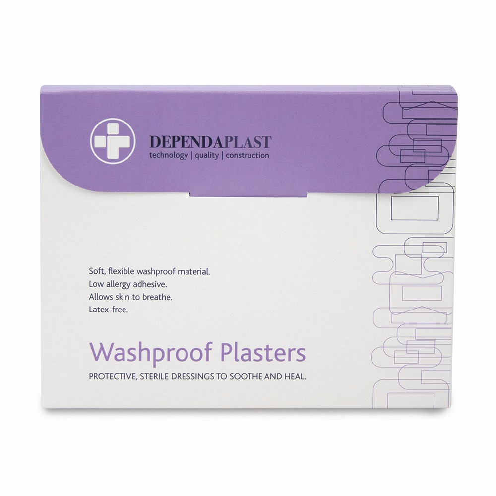 Dependaplast Washproof Plasters, Sterile, Assorted , 10 x  Box of 100