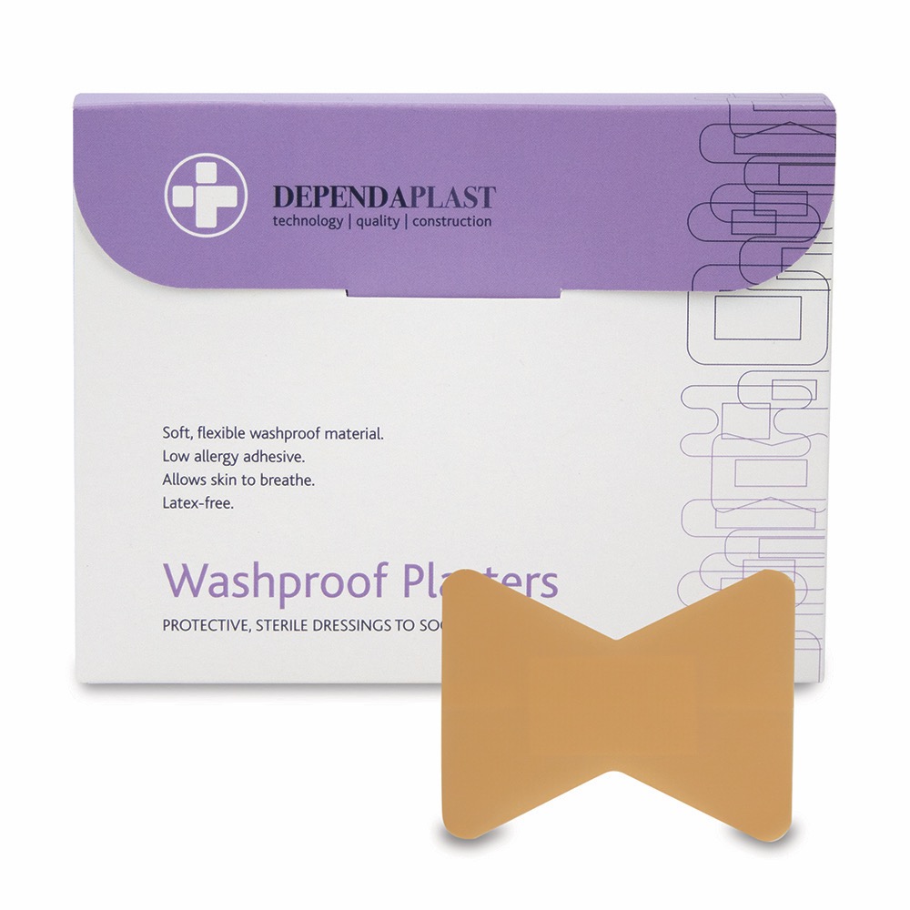 Dependaplast Washproof Plasters, Sterile, Fingertip , Box of 50