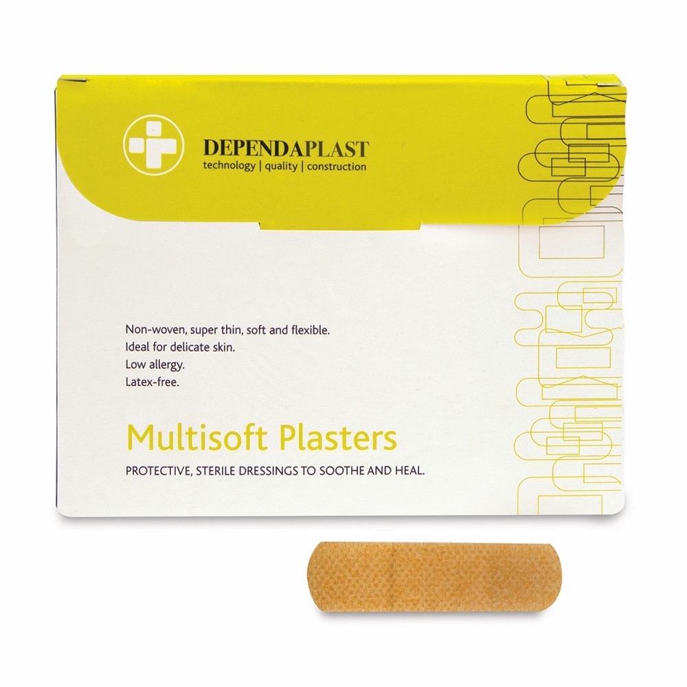 Dependaplast Multisoft Plasters, Sterile, 6cm x 2cm , 10 x  Box of 100