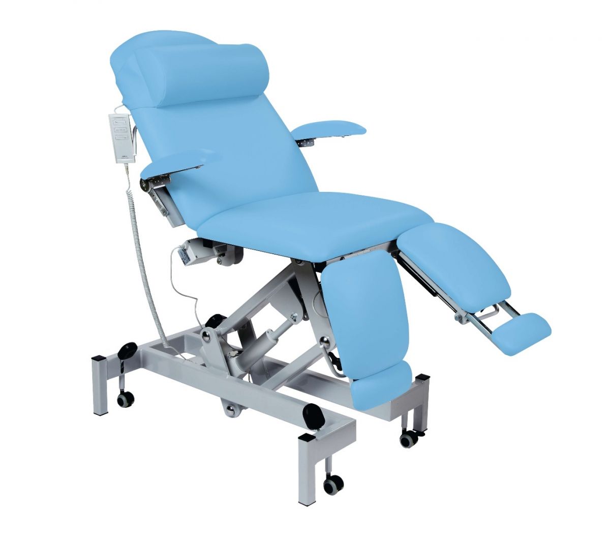 Sunflower Fusion Podiatry Chair, Electric Height Adjustment, Electric Head and Split Adjustable Length ﻿and Foot Sections