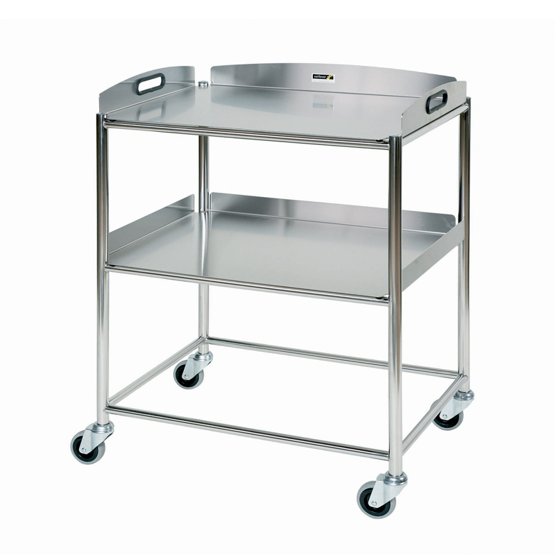 Sunflower Surgical Trolley – 66cm Width with Stainless Steel Trays