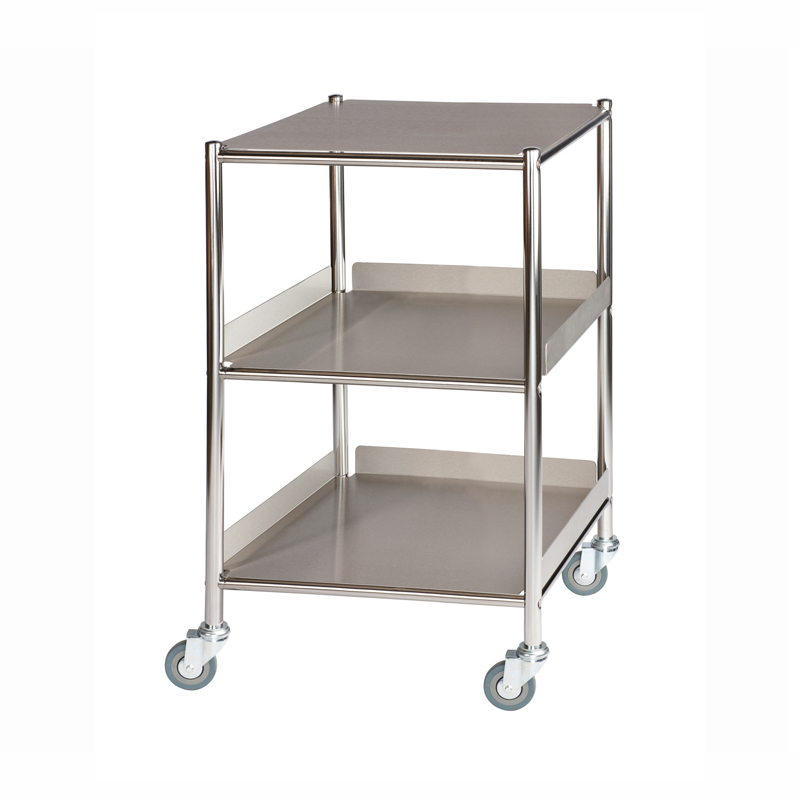 Sunflower Surgical Trolley – 46cm Width with Stainless Steel Shelf & Trays