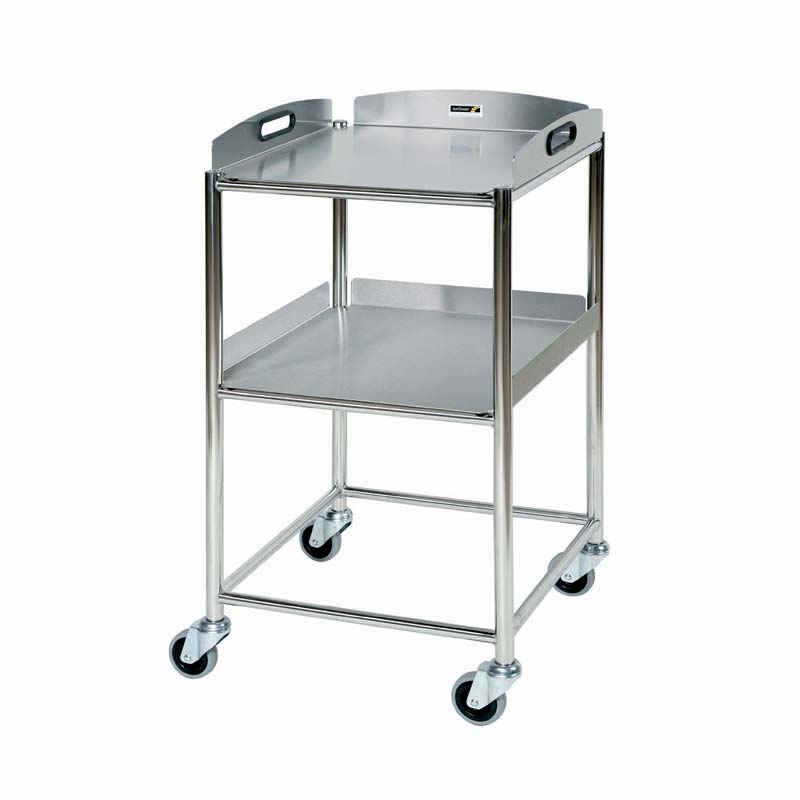 Sunflower Surgical Trolley – 56cm Width with Stainless Steel Trays