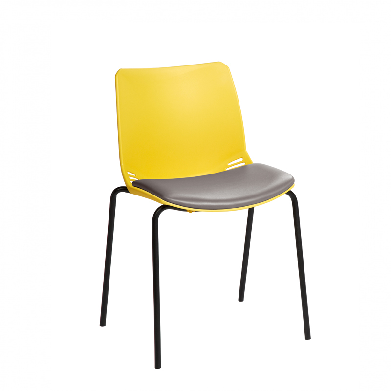 Sunflower ﻿﻿﻿﻿Neptune Visitor Chair, Without Arms - Moulded Seat ﻿with Vinyl Upholstered Seat Pad