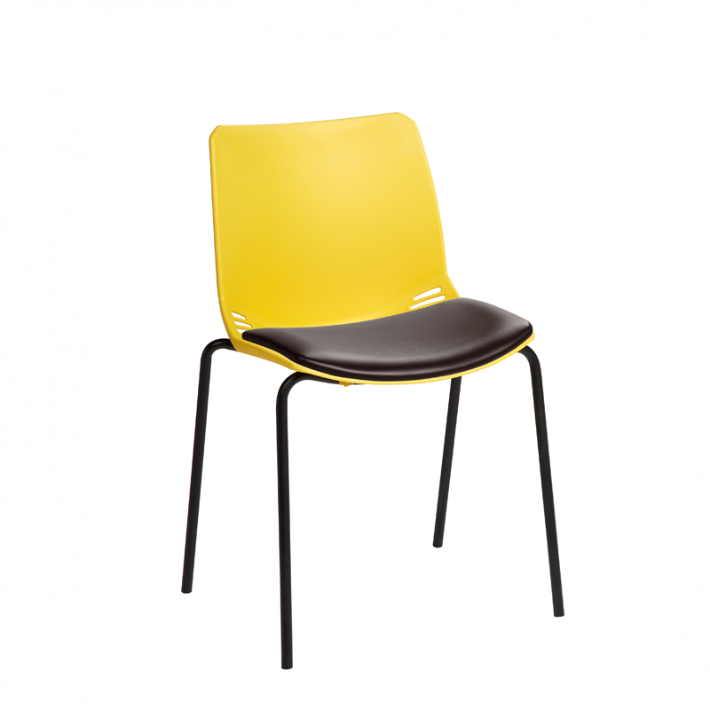 Sunflower ﻿﻿﻿﻿Neptune Visitor Chair, Without Arms - Moulded Seat ﻿with Vinyl Upholstered Seat Pad