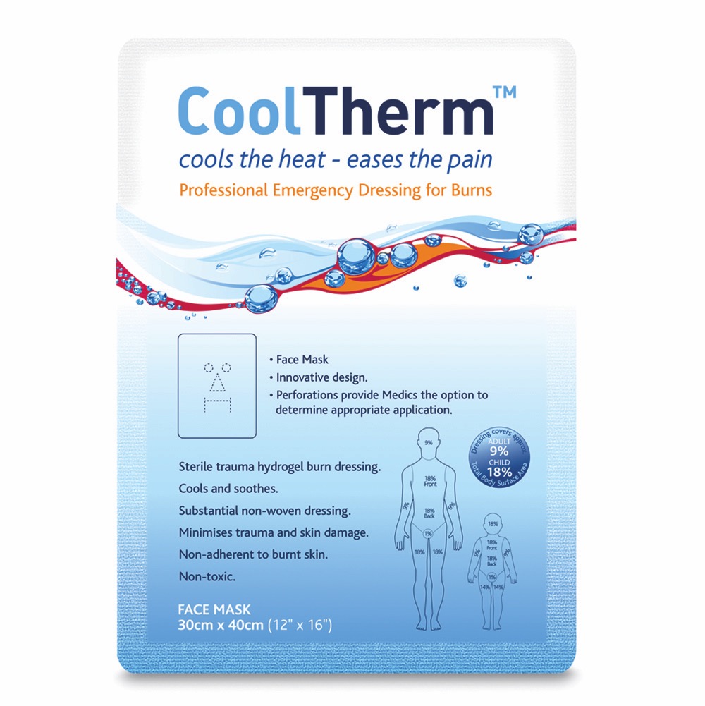 CoolTherm Dual Purpose Face Mask Dressing, 30cm x 40cm, 30cm x 40cm (12