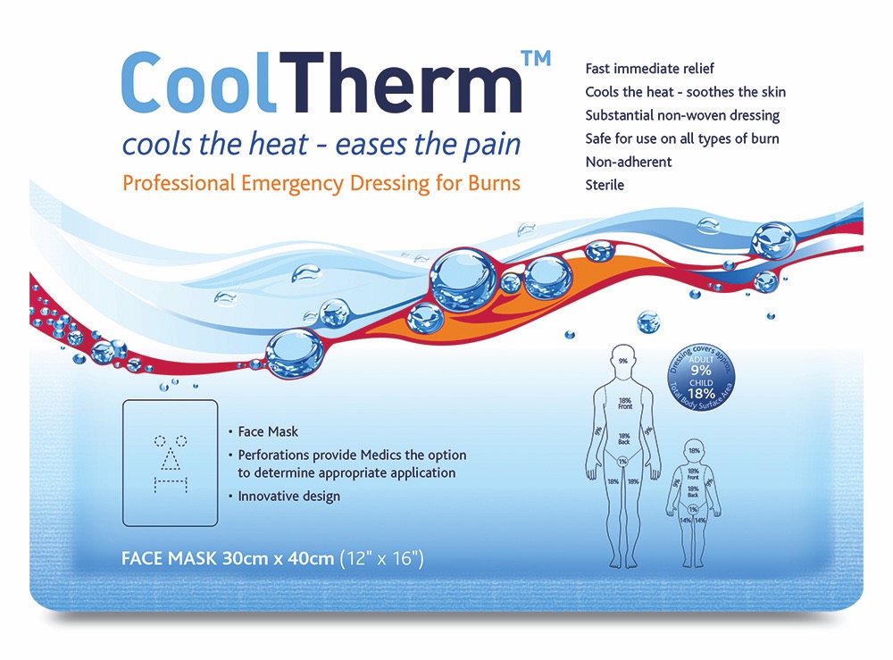 CoolTherm Dual Purpose Face Mask Dressing, 30cm x 40cm, 30cm x 40cm (12