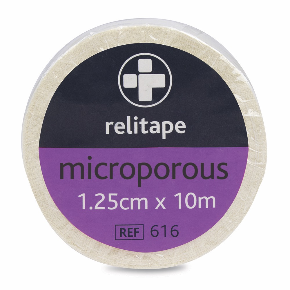 Relitape Microporous Tape , Boxed, 1.25cm x 1m , 24 Single Unit