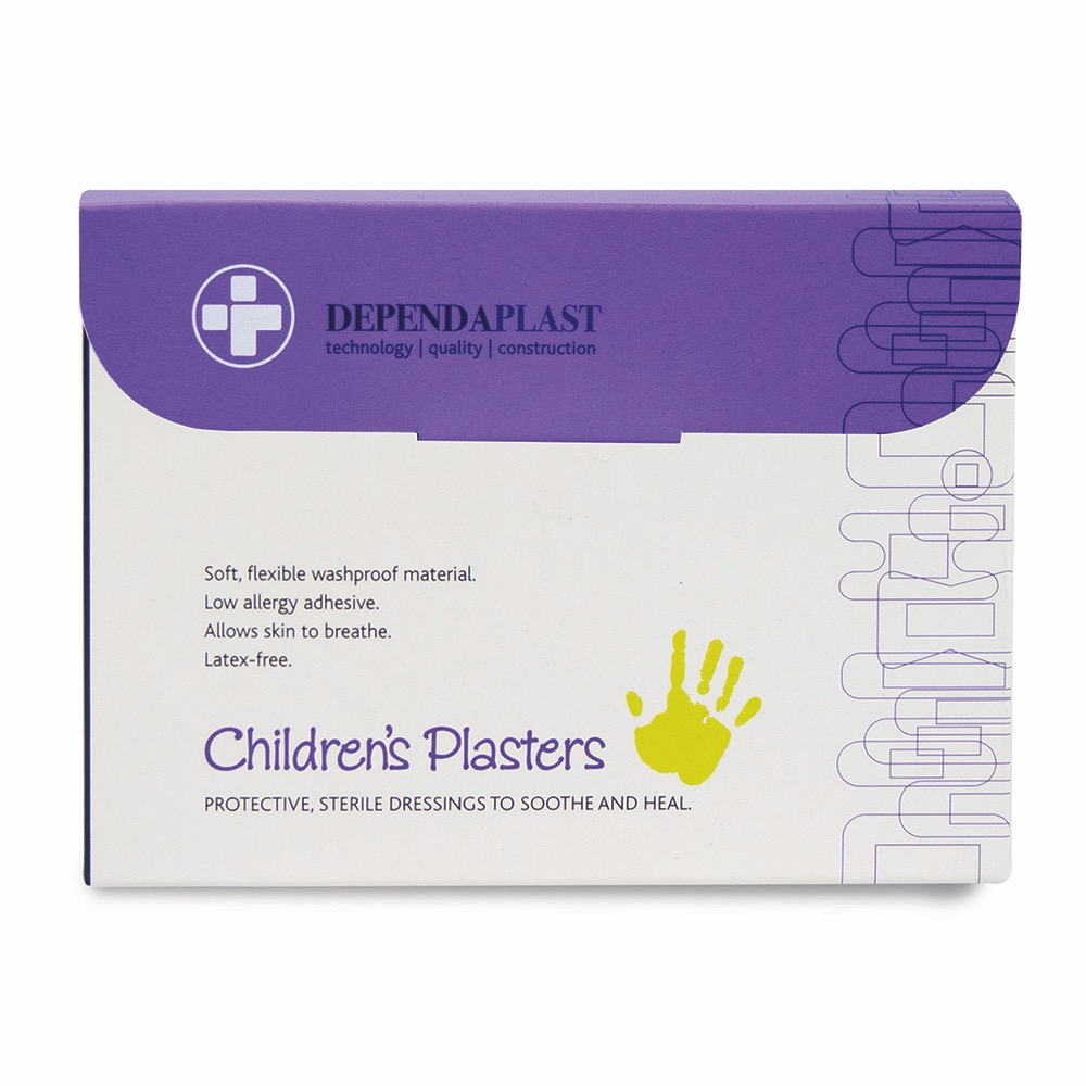 Dependaplast Childrens Washproof Plasters, Sterile, Assorted, 10 x  Box of 100